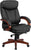 Flash Furniture High Back Black Leather Executive Swivel Office Chair With Synchro-Tilt Mechanism And Mahogany Wood Base | Office Chairs | Modishstore