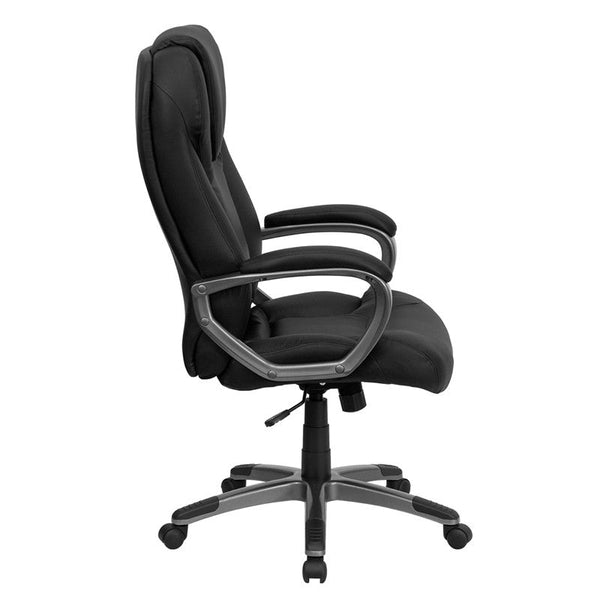 Flash Furniture BT-9066-BK-GG High Back Black Leather Executive Swivel Office Chair | Office Chairs | Modishstore-4