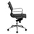 Flash Furniture Mid-Back Black Ribbed Upholstered Leather Swivel Conference Chair | Office Chairs | Modishstore-4