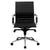 Flash Furniture Mid-Back Black Ribbed Upholstered Leather Swivel Conference Chair | Office Chairs | Modishstore-2