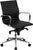 Flash Furniture Mid-Back Black Ribbed Upholstered Leather Swivel Conference Chair | Office Chairs | Modishstore