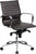 Flash Furniture Mid-Back Brown Ribbed Upholstered Leather Swivel Conference Chair | Office Chairs | Modishstore