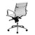 Flash Furniture Mid-Back White Ribbed Upholstered Leather Swivel Conference Chair | Office Chairs | Modishstore-3