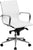 Flash Furniture Mid-Back White Ribbed Upholstered Leather Swivel Conference Chair | Office Chairs | Modishstore