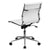 Flash Furniture Mid-Back Armless White Ribbed Upholstered Leather Swivel Conference Chair | Office Chairs | Modishstore-2
