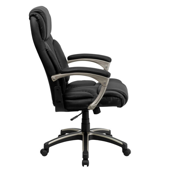 Flash Furniture High Back Folding Black Leather Executive Swivel Office Chair | Office Chairs | Modishstore-4