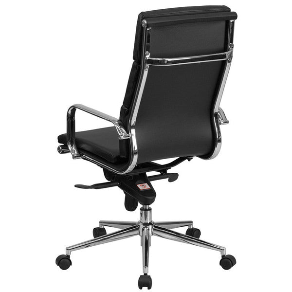 Flash Furniture High Back Black Leather Executive Swivel Office Chair With Synchro-Tilt Mechanism | Office Chairs | Modishstore-3