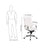 Flash Furniture High Back White Leather Executive Swivel Office Chair With Synchro-Tilt Mechanism | Office Chairs | Modishstore-5