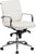 Flash Furniture BT-9895M-WH-GG Mid-Back White Leather Executive Swivel Office Chair | Office Chairs | Modishstore