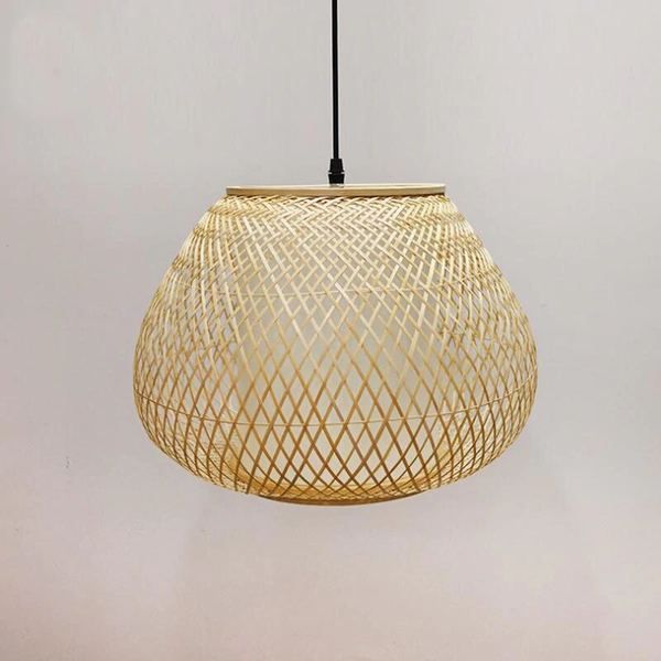 Bamboo Wicker Rattan Hand Shade Pendant Light by Artisan Living-3