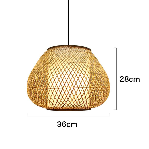 Bamboo Wicker Rattan Hand Shade Pendant Light by Artisan Living-4
