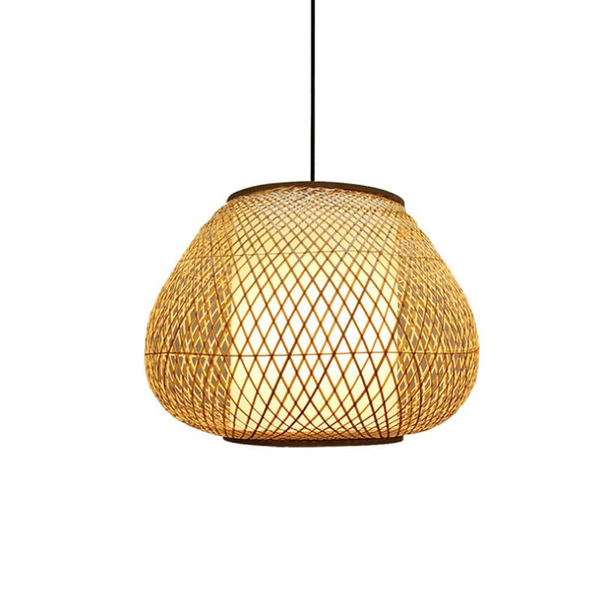 Bamboo Wicker Rattan Hand Shade Pendant Light by Artisan Living-5
