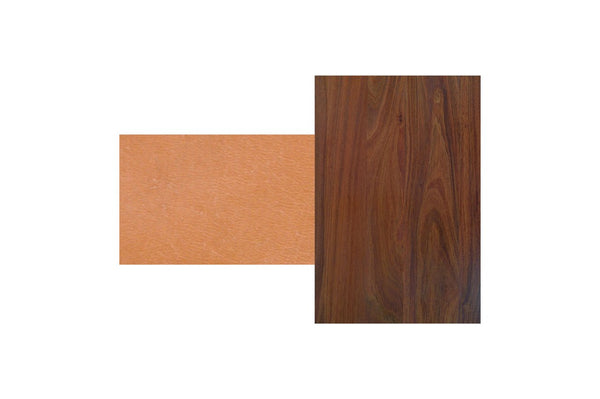 Masaya Wood & Leather Ottoman