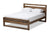 Baxton Studio Torino Mid-Century Modern Solid Walnut Wood Open Frame Style King Size Platform Bed | Beds | SW8068-Walnut-M17-King | Modishstore - 3