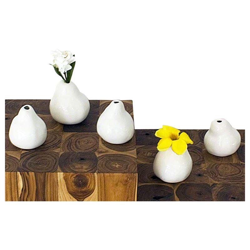 Haussmann Pear Vase White - Set of 5 | Vases | Modishstore-2