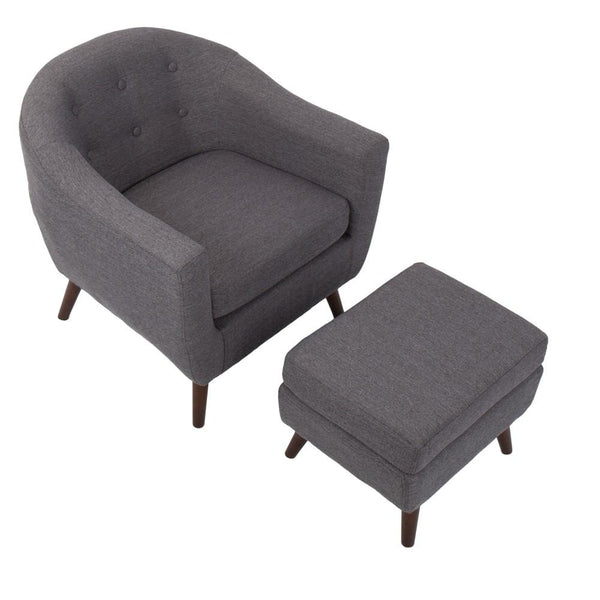 LumiSource Rockwell Chair with Ottoman-5