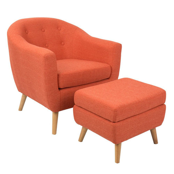 LumiSource Rockwell Chair with Ottoman-44