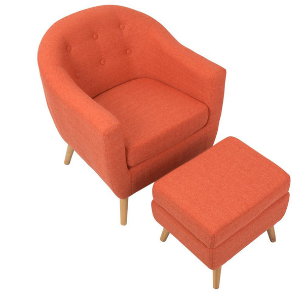 LumiSource Rockwell Chair with Ottoman-31