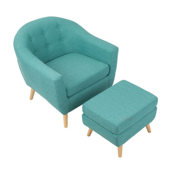 LumiSource Rockwell Chair with Ottoman-26
