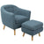 LumiSource Rockwell Chair with Ottoman | Modishstore | Armchairs