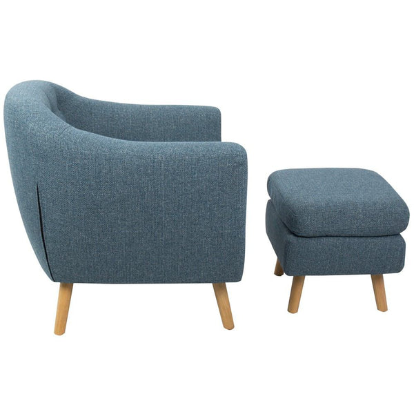 LumiSource Rockwell Chair with Ottoman-11