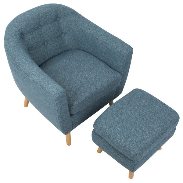 LumiSource Rockwell Chair with Ottoman-6