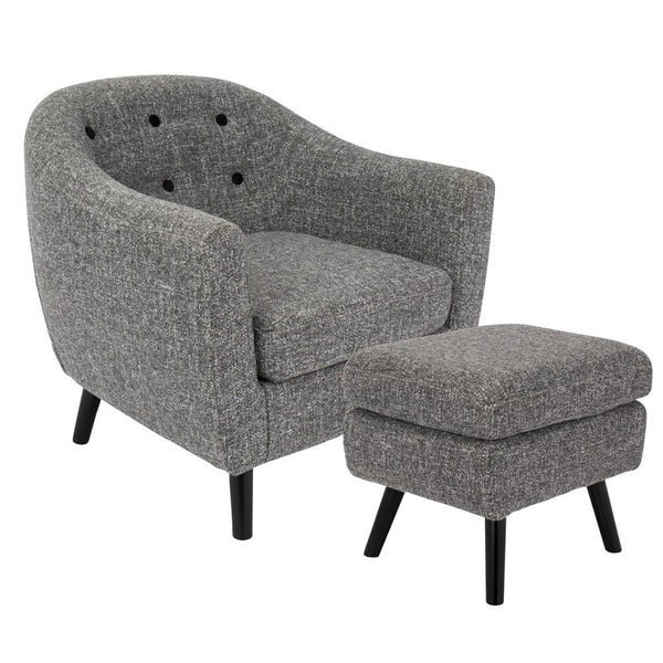 LumiSource Rockwell Chair with Ottoman-2