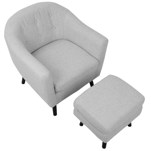 LumiSource Rockwell Chair with Ottoman-4