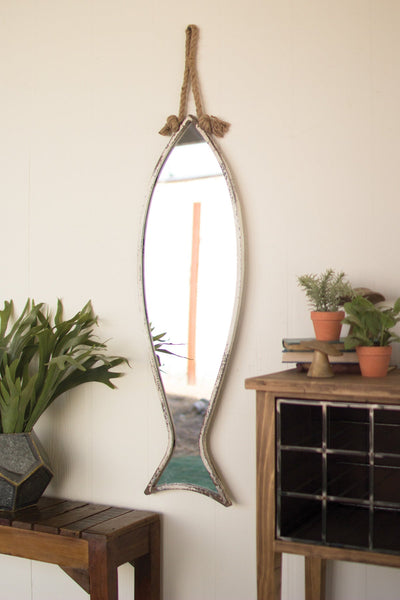 Kalalou Vertical Fish Mirror | Modishstore | Mirrors