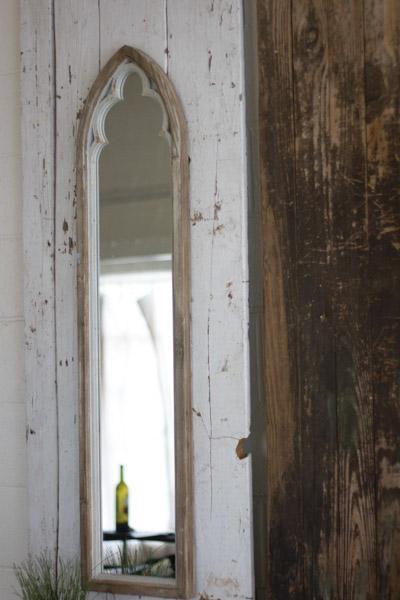 Kalalou Arched Wood Framed Mirror | Modishstore | Mirrors