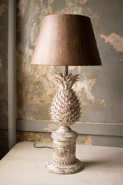 Kalalou Metal Pineapple Table Lamp | Modishstore | Table Lamps