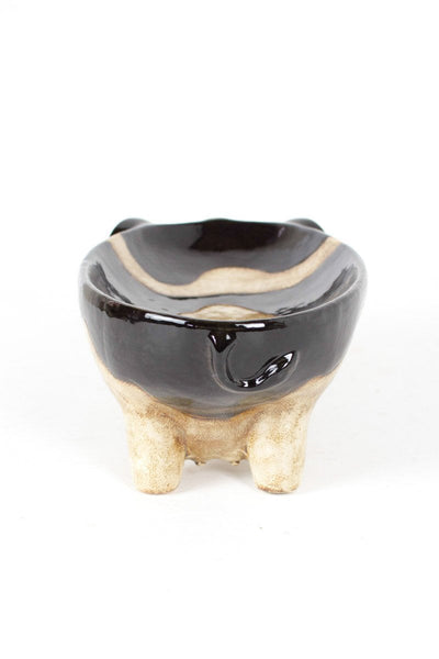 Kalalou Ceramic Black & White Cow Bowl-3