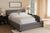 Baxton Studio Brandy Modern and Contemporary Grey Fabric Upholstered King Size Platform Bed with Storage Drawer | Modishstore | Beds