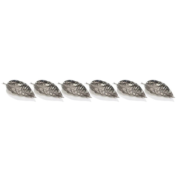 Zodax Osage Orange Leaf Antique Pewter Trays - Set of 6 | Decorative Trays & Dishes | Modishstore