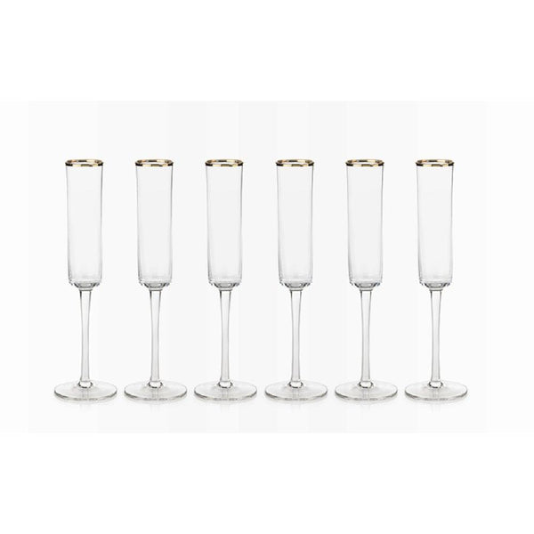 Zodax 11.25-Inch Tall Zalli Champagne Flute | Drinkware | Modishstore-3