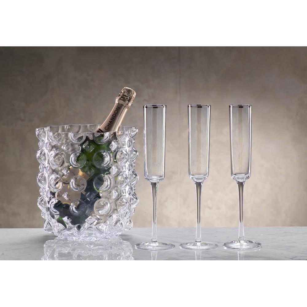 Zodax 11.25-Inch Tall Zalli Champagne Flute | Drinkware | Modishstore-2
