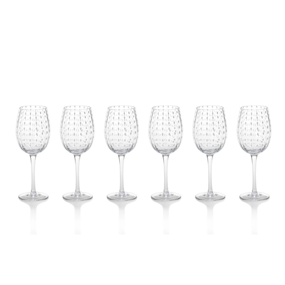 Zodax 9-Inch Tall Fintan Wine Glasses - Set of 6 | Drinkware | Modishstore