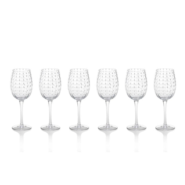 Zodax 9-Inch Tall Fintan Wine Glasses - Set of 6 | Drinkware | Modishstore