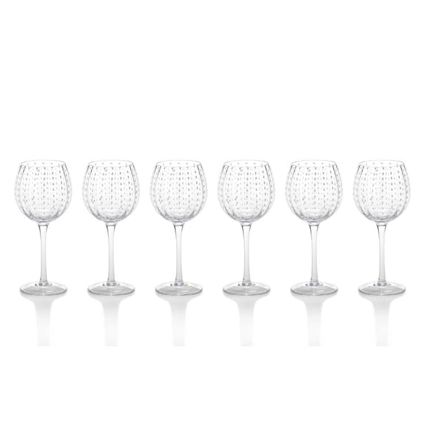 Zodax 8.5-Inch Tall Fintan Wine Goblets - Set of 6 | Drinkware | Modishstore