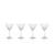 Zodax 7-Inch Tall Fintan Martini Glasses - Set of 4 | Drinkware | Modishstore