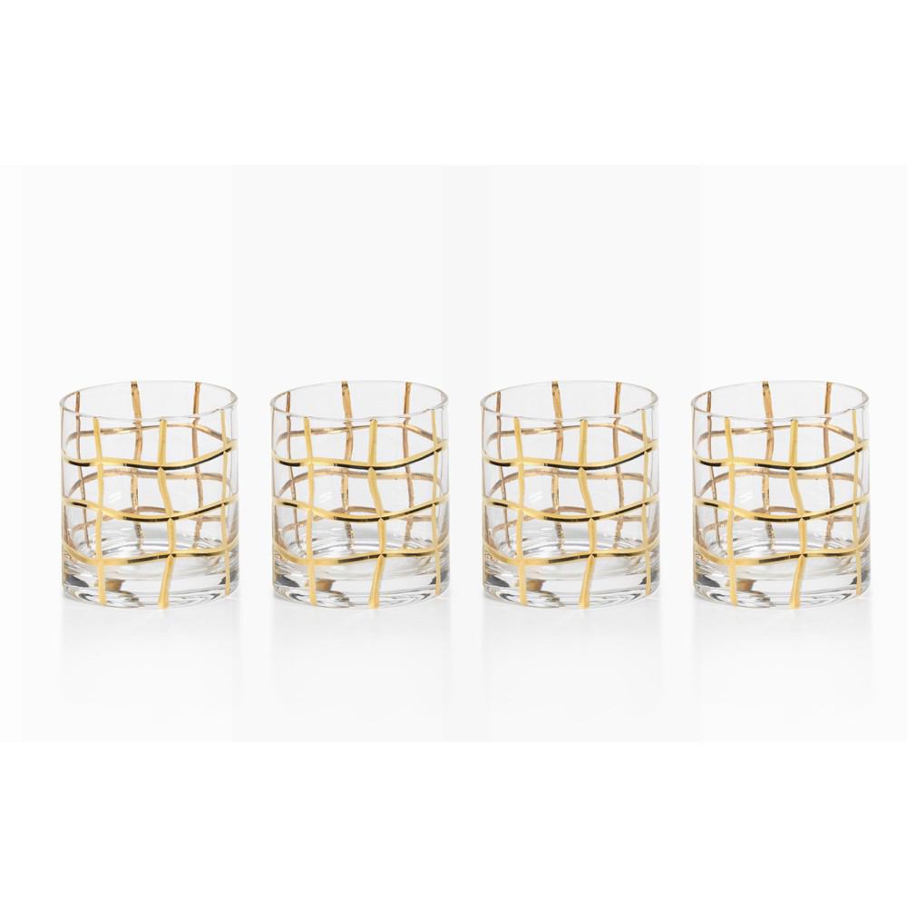 Zodax Groove Double Old Fashioned Glasses - Set of 4 | Drinkware | Modishstore-2