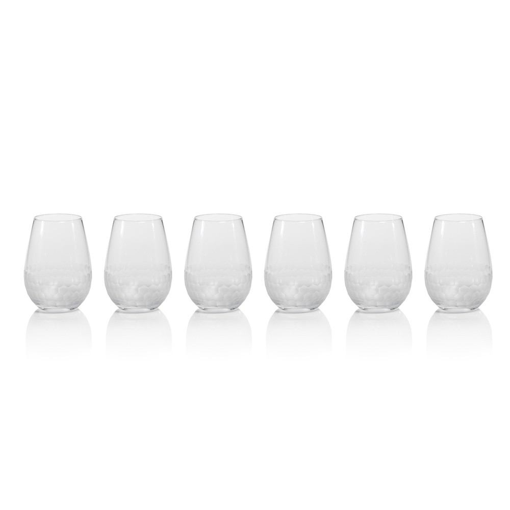 Zodax Vitorrio Frosted Stemless Wine Glasses - Set of 6 | Drinkware | Modishstore