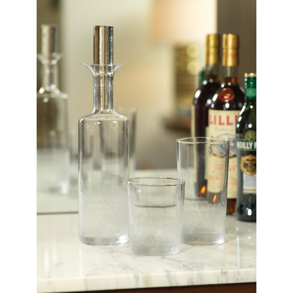 Zodax 14-Inch Tall Vitorrio Frosted Glass Decanter | Decanters | Modishstore