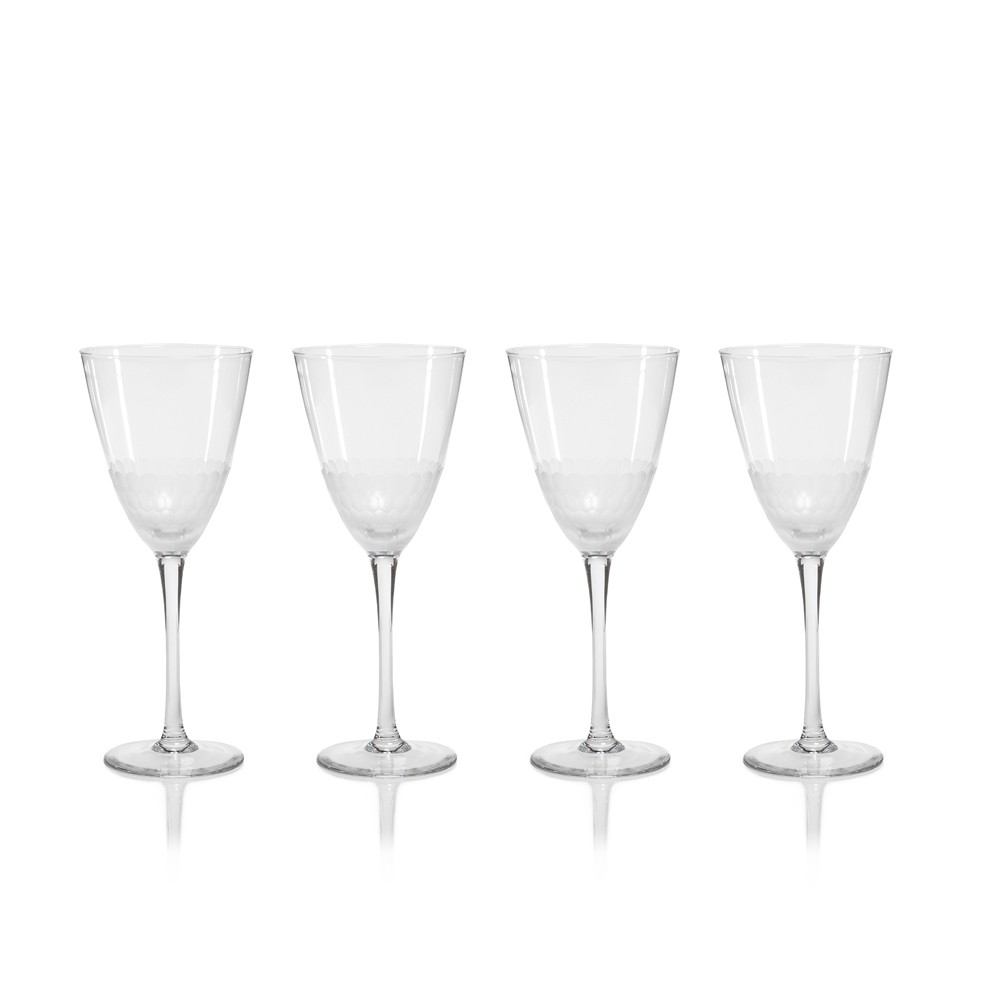 Zodax Vitorrio Frosted Wine Glasses - Set of 8 | Drinkware | Modishstore