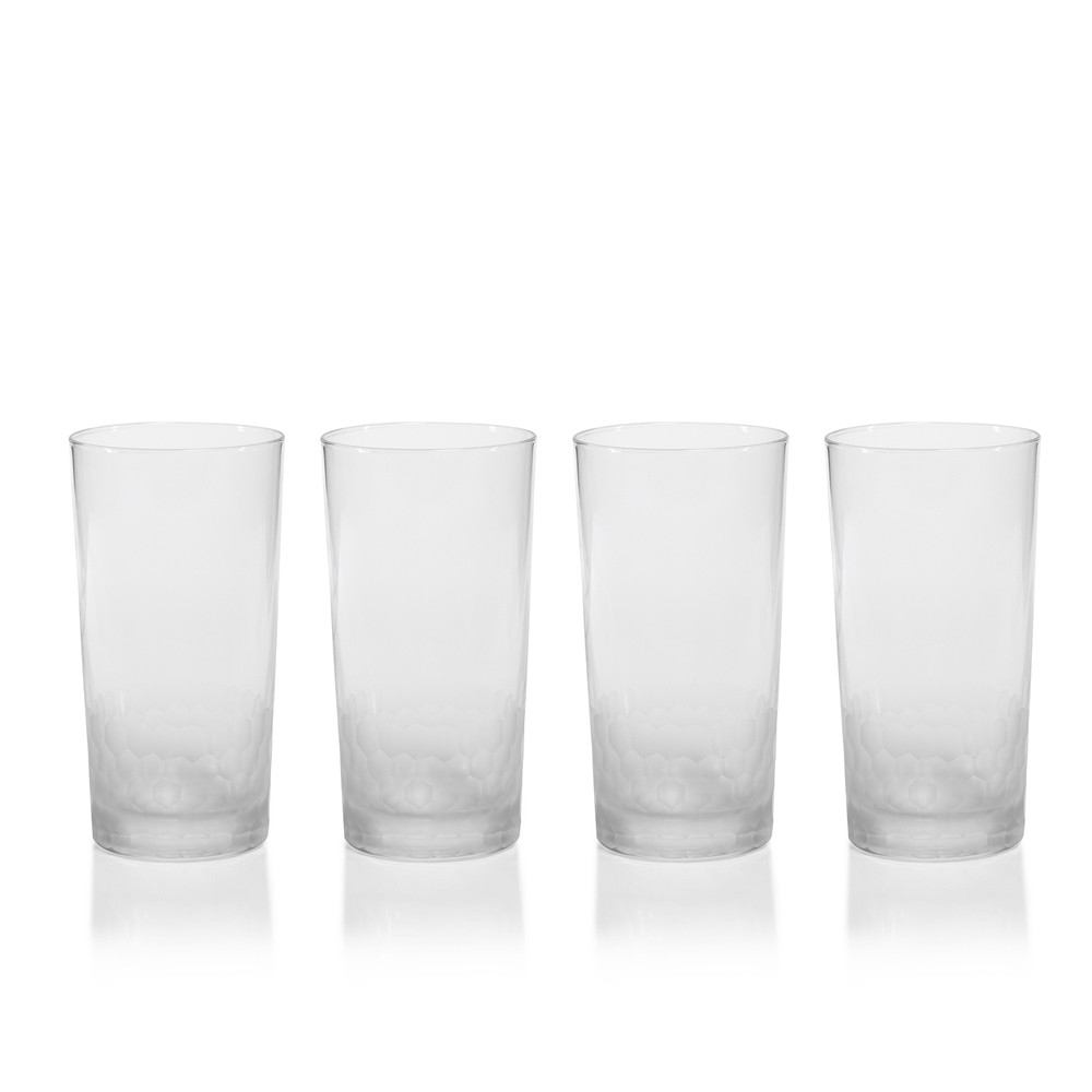 Zodax Vitorrio Frosted Highball Glasses - Set of 8 | Drinkware | Modishstore