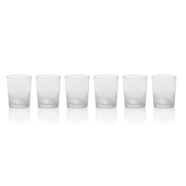 Zodax Vitorrio Frosted Double Old Fashioned Glasses - Set of 6 | Drinkware | Modishstore