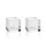Zodax Jacy Crystal Glass Straight Cube- Set of 2 | Glass Terrariums | Modishstore