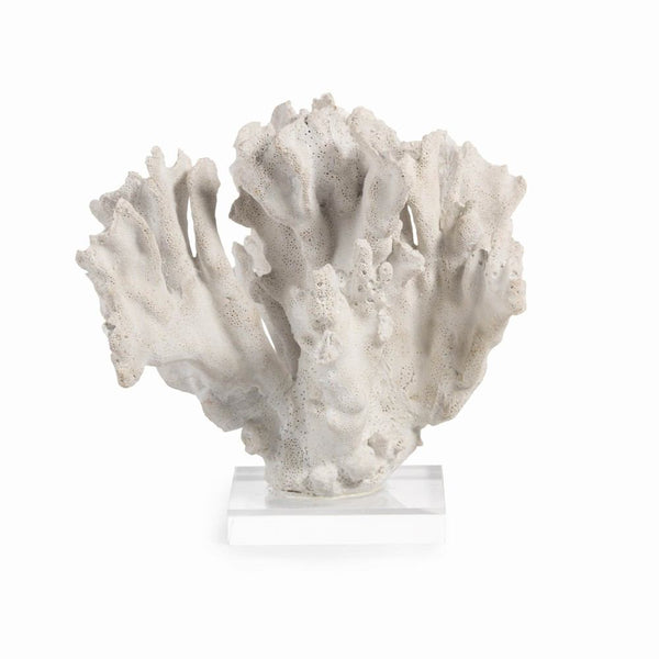 Zodax 8.5-Inch Tall Eldoris Coral Sculpture on Acrylic Base - White (Set of 2) | Sculptures | Modishstore-2