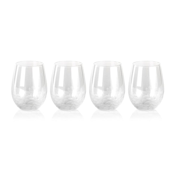 Zodax Villa Stemless Red Wine Glasses - Set of 4 | Drinkware | Modishstore-2