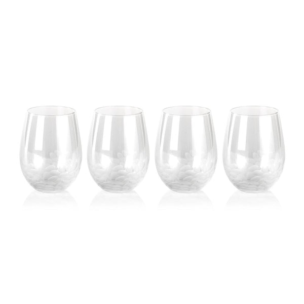 Zodax Villa Stemless Red Wine Glasses - Set of 4 | Drinkware | Modishstore-2